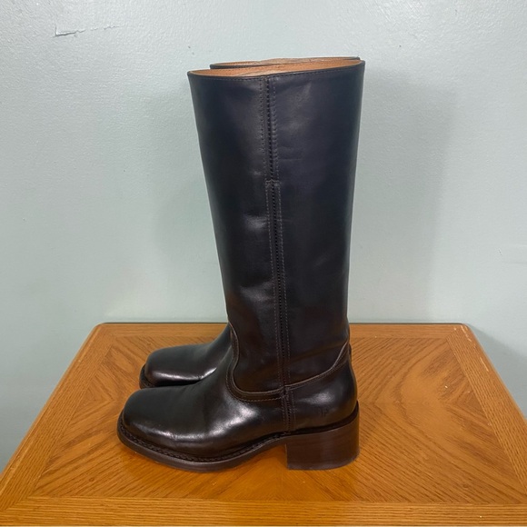 Frye Campus 14L Boot Dark Brown Leather Size 6 - Picture 4 of 12